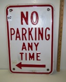 NOS Porcelain No Parking Sign