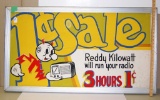 Reddy Kilowatt  Rural Electric Billboard Sign