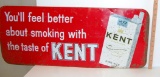 Kent Cigarettes Tacker Sign