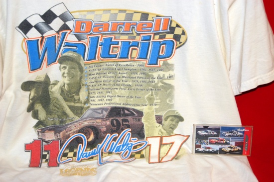 Darrel Waltrip Memorabilia Lot with Shirt & Card