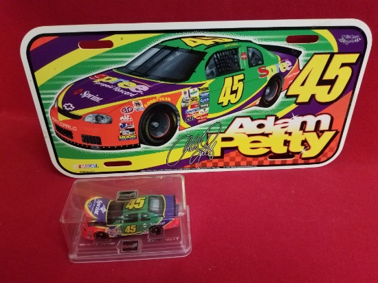 Adam Petty Lot: Caliber Car & License Plate
