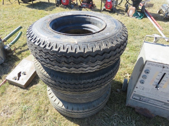 8-14.5 Trailer Tires & Rims (4)