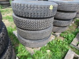 Different Treads 285/75R24.5 Tires (4) and 2 Rims