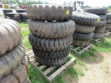 4 Army Tires and 1 Truck Tire