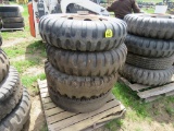 2 Army Tires and 2 Truck Tires and Rims