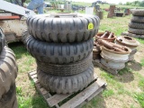 3 Army Tires and 2 Truck Tires and Rims