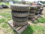 3 Army Tires and 1 Truck Tire and Rim