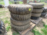 3 Army Tires and 1 Truck Tire and Rim