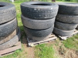 (4) 285/75R24.5 Firestone Tires