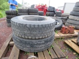 (2) 315/80R 22.5 Tires and Rims