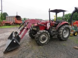 Case Int JX80 Tractor w/Bush Hog 4045 Loader