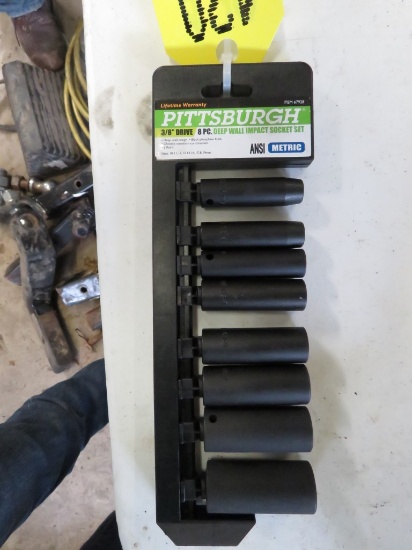 3/8inch Pittsburgh 8 piece Deep Well Impact Sockets