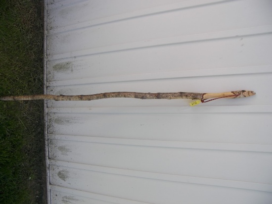 Amish Made Walking Stick 61inches High w/Fish Head