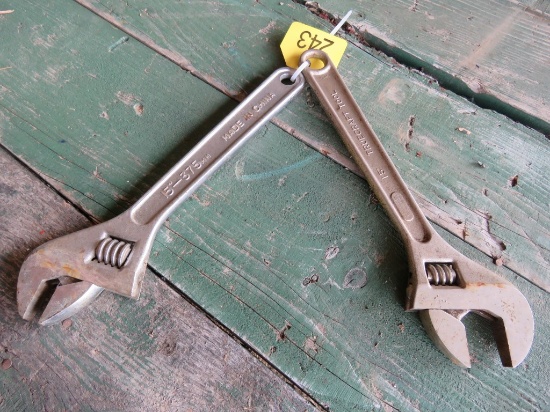 2 Adjustable Wrenches 15 inches