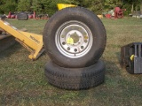 Pair of 225/75R15 Tires w/6 hole Rims