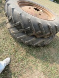 Pair of 13.6-38 Tires and Rims