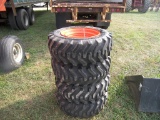 4 NEW 10-16.5 Tires w/8 hole Rims