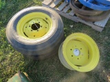 2 Tires and Rims 6.00-16 & extra NEW Rim
