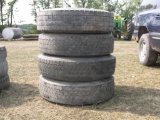 4 Tires and Rims 295 75R22.5