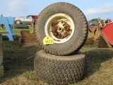 Pair Lawn Tractor Tires & Rims