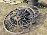 6 Wood Wagon Wheels