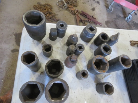 Large Assortment Snap On Impact Sockets and Adaptors