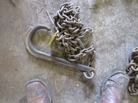 10ft Chain w/Large Tow Hook & Hook