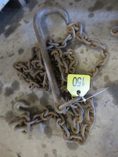 11ft Chain w/Large Tow Hook & Hook