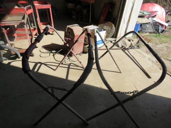 3 Metal Folding Saw Horses