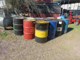 Lot of Metal Barrels