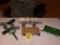 4 pc Toy Set Wagon Corn Head Disc Am Tank