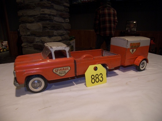 2 pc Ford U-Haul Rental Trailer Truck w/U Haul Trailer