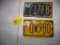 2 Old License Plates PA Motorcycle