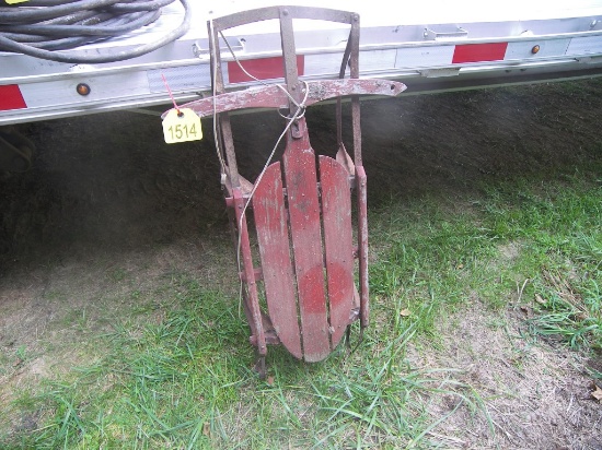 Old Red Paint Sled