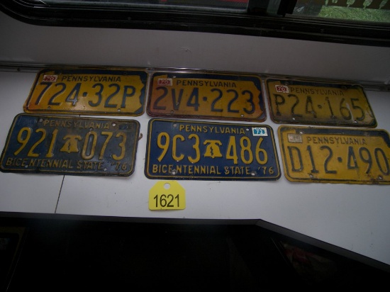 12 License Plate 70's PA
