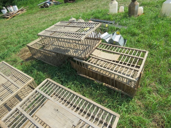 3 Wooden Chicken Crates