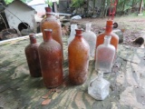 9 Old Glass Bottles