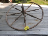 Old Wooden Wagon Wheel