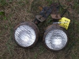 Pair of Old Automobile Lights