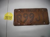 36 License Plate PA Truck