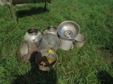Pile of Milk Cans & Strainers