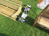 Wooden Cow Planter
