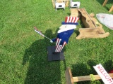 Wooden Uncle Same Flag Stand