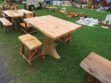Stump Table w/2 Benches
