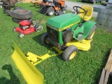JD 214 Lawn Tractor w/50inch Deck & 42inch Snowplow