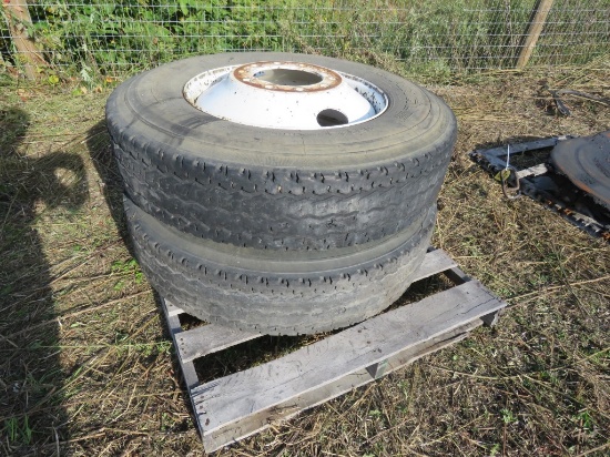 2 11R24.5 Tires and Wheels