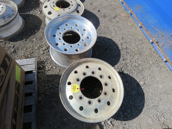 2 Alum Wheels Steer Axle 24.5 inch