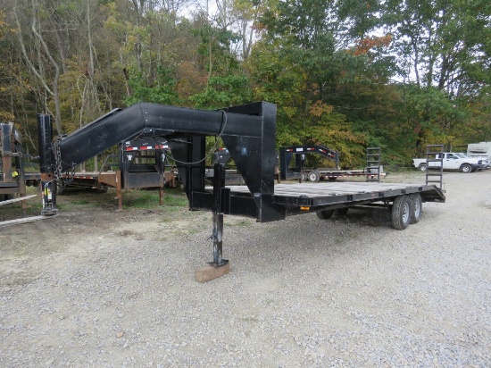 1991 Sp Construction Goosneck T/A Trailer w/Stand Up Ramps