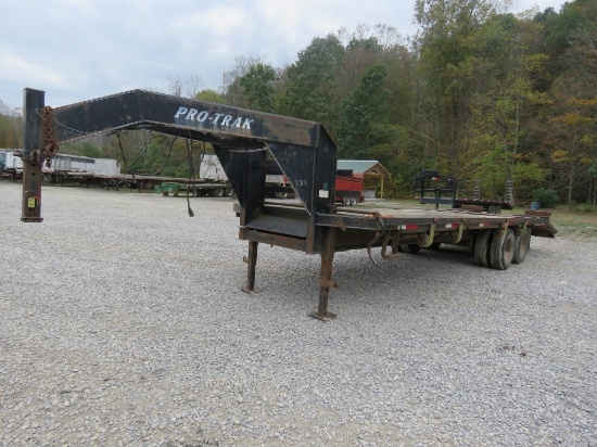 2001 Pro Trac 28ft Gooseneck Trailer