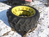 Pair of 12.4-42 Tires and Rims